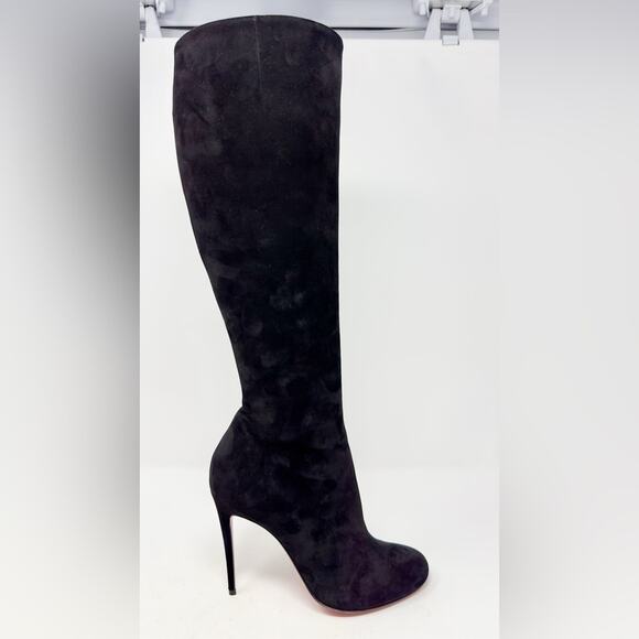 Christian Louboutin Fifa Botta Black Suede Knee High Boots EU 36 - Picture 7 of 10